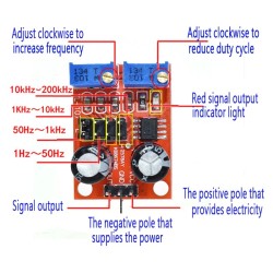 NE555 square wave signal generator