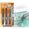 3pcs All Purpose Precision Tweezer Set Anti Static