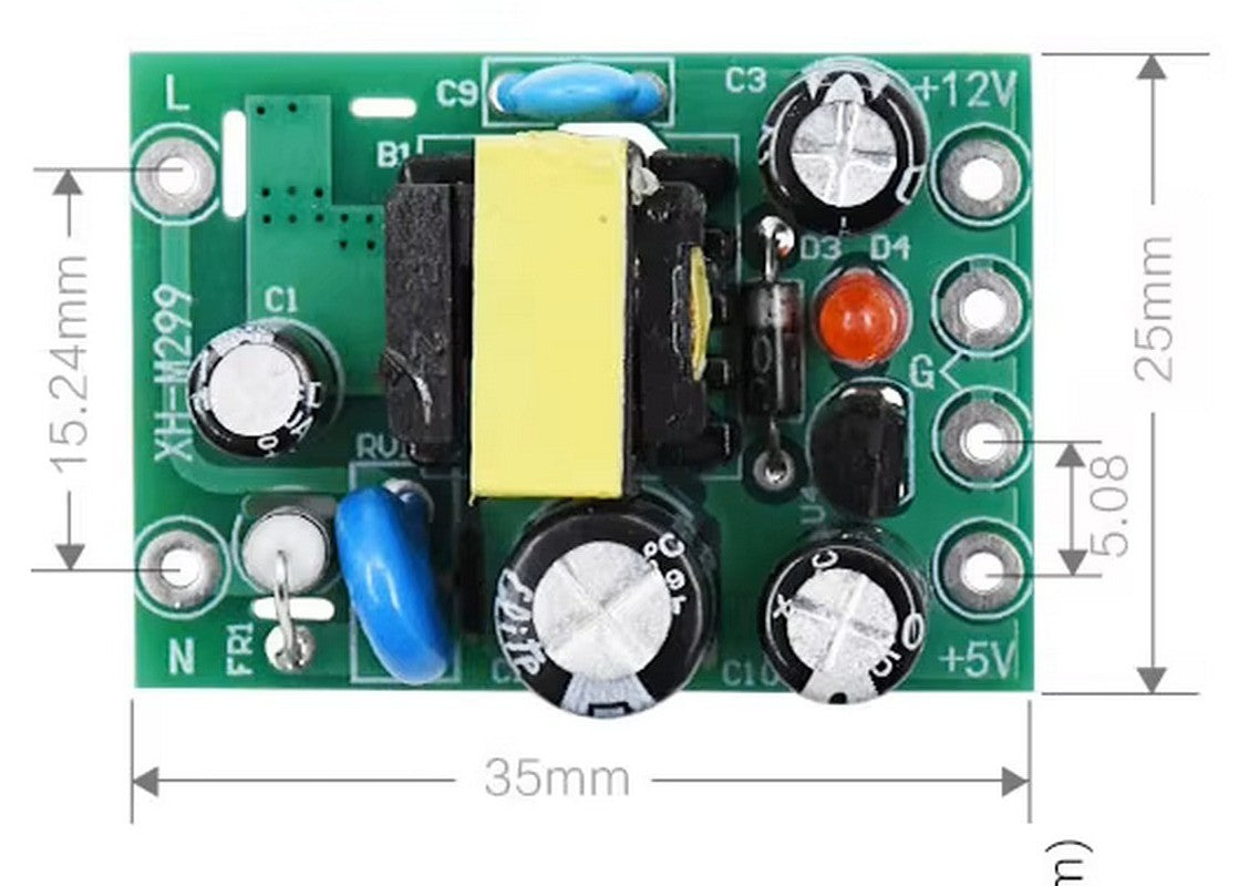 Power Supply Module 220V - 5V/12V