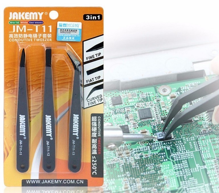 3pcs All Purpose Precision Tweezer Set Anti Static